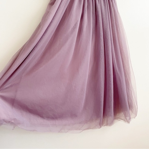 Y2K Purple Fairy Dress Sheer Babydoll Puff Sleeve Sz M Milkmaid Square Neck Long - Picture 9 of 12